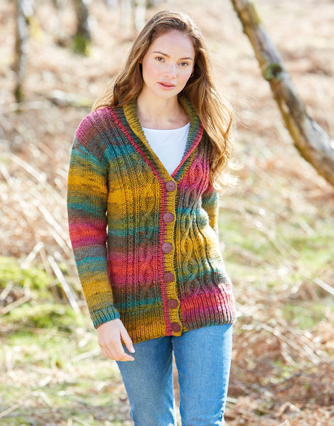 Hayfield 10084 Ladies Shawl Collar Cardigans in Hayfield Spirit Chunky/#5 weight yarn